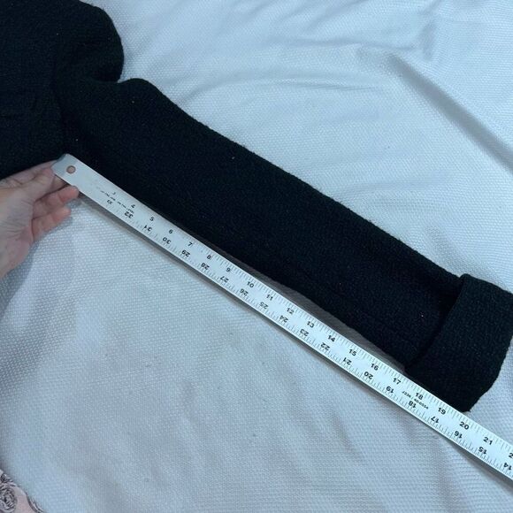 TOV Holy Black Wool Blend Open Blazer Jacket Women’s Sz 40 M - Picture 6 of 11